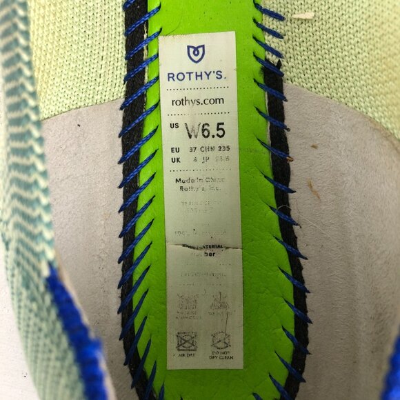 Rothy's Women's Size 6.5 The Point Mint Green Pointed Toe Slip On Ballet Flats - Picture 12 of 13